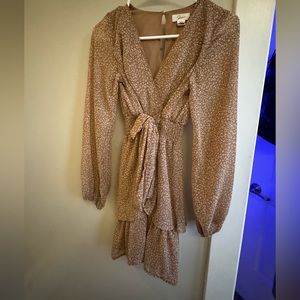 light brown short dress